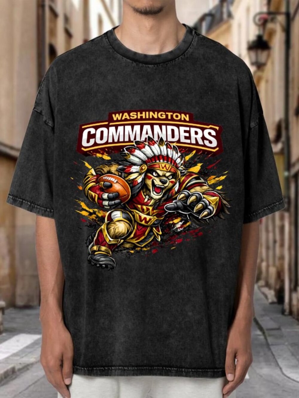 Washington Commanders Mascot Football Streetwear T-shirt TNA57TUIIB01
